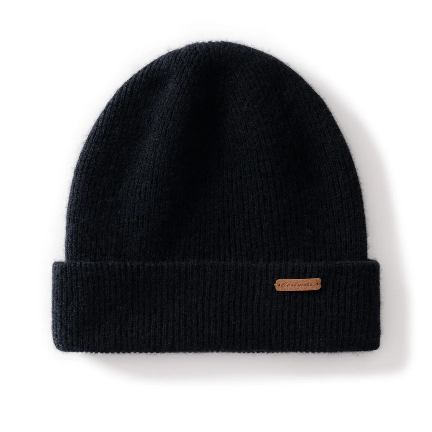 Woolpack cashmere beanie for men and women in solid knit design