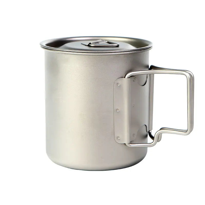 Woolpack Ultralight Titanium Camping Cup – 450–750 ml with Folding Handle