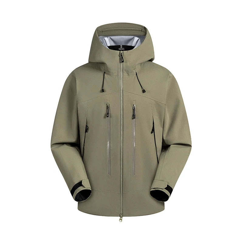 Woolpack waterproof outdoor jacket with windproof breathable design for hiking and trekking