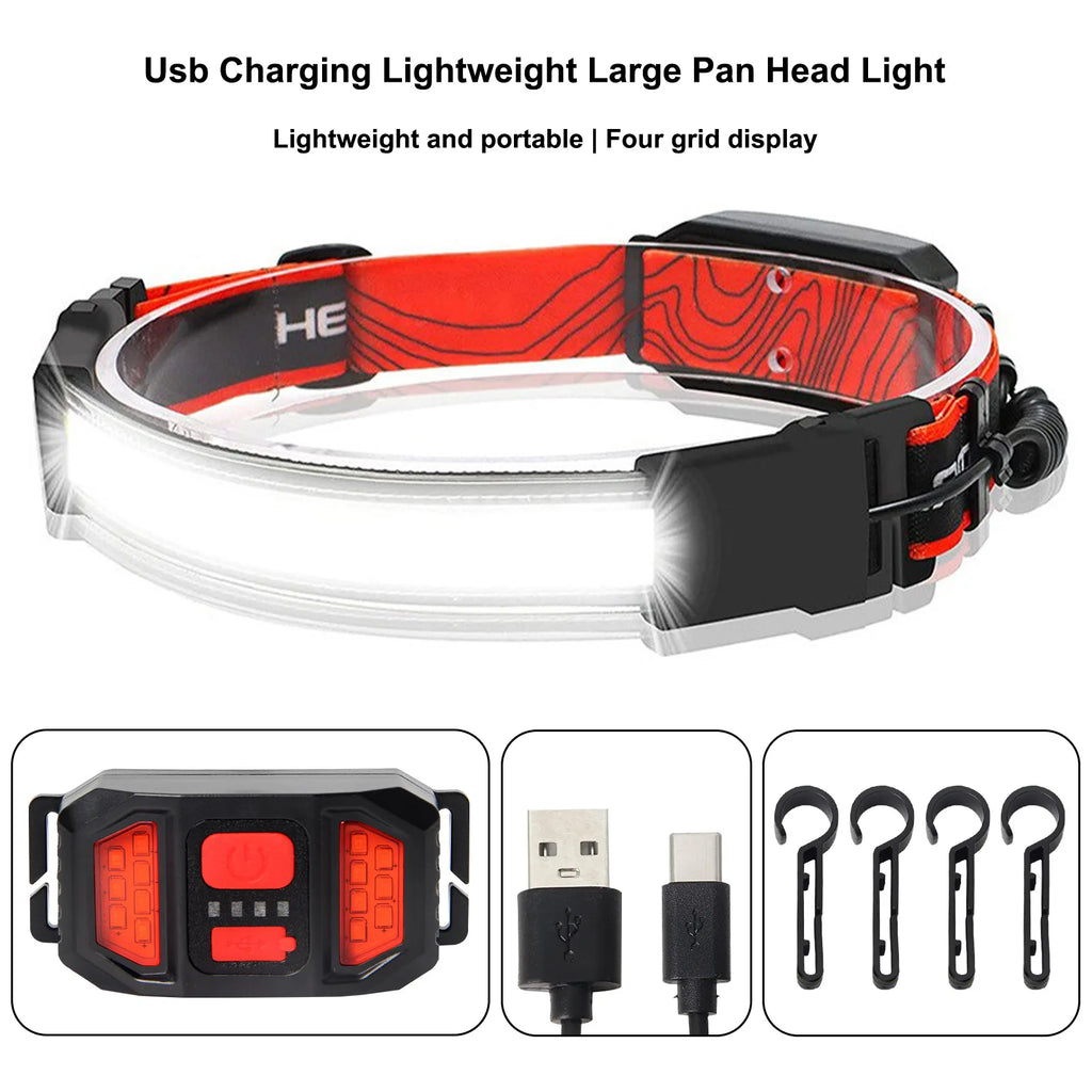 Woolpack Wide-Beam Headlamp with Taillight – USB Rechargeable