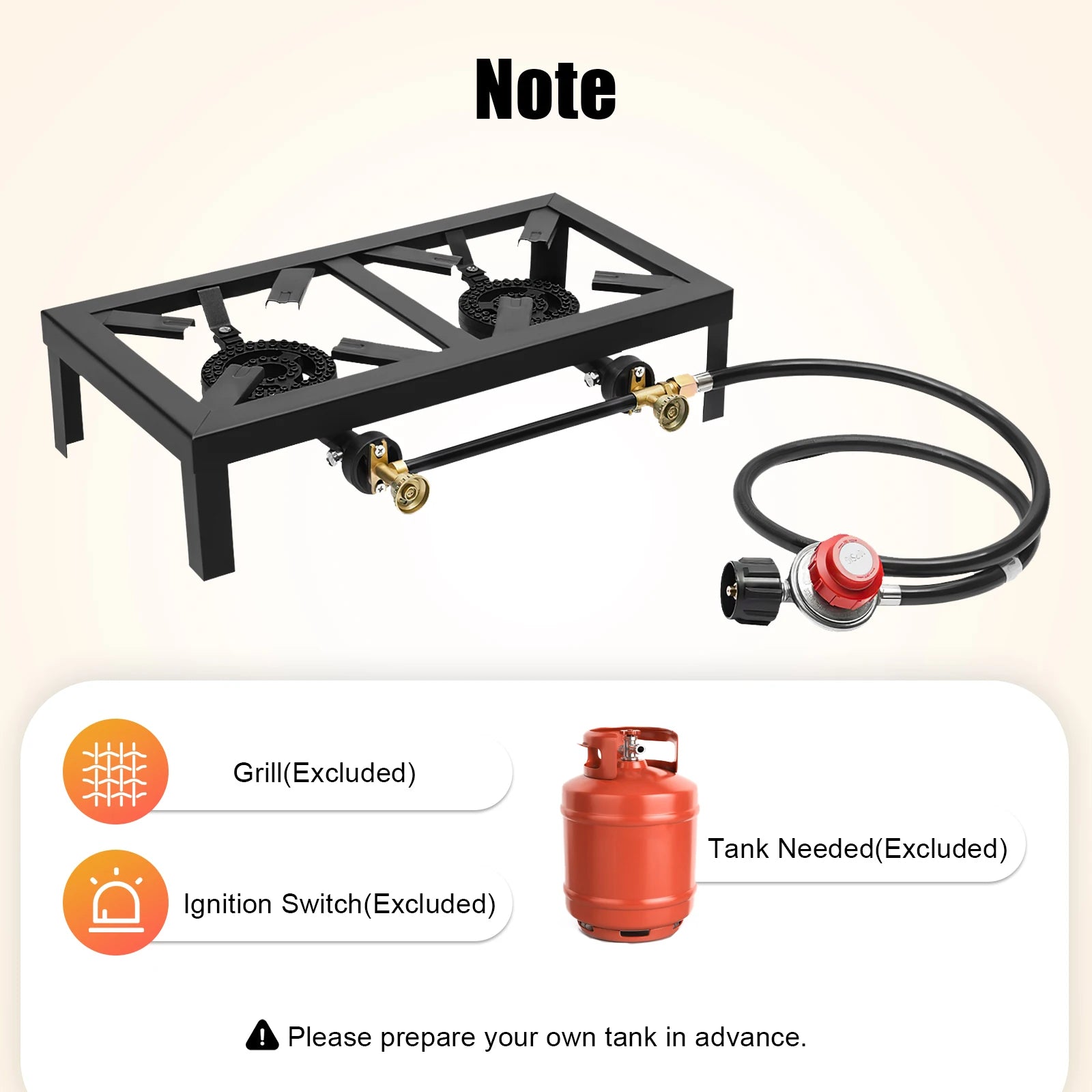 Woolpack Double Burner Gas Stove – 8000W Portable Outdoor Propane Cooker - Woolpack Hiking Gear