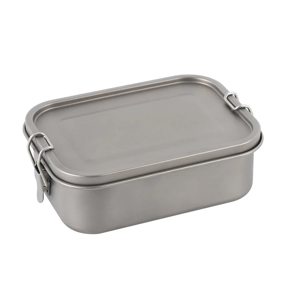 Woolpack Titanium Bento Box – Ultralight Lunch Container with Utensil Set