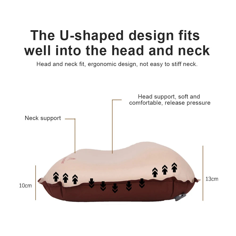 Woolpack Self-Inflating Camping Pillow – Ultralight 3D Sponge Comfort