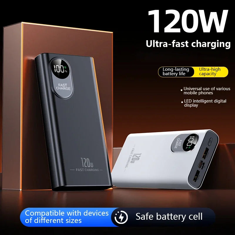 Xiaomi x Woolpack 120W Fast-Charge Power Bank – High-Capacity Portable Battery (10,000–50,000mAh)