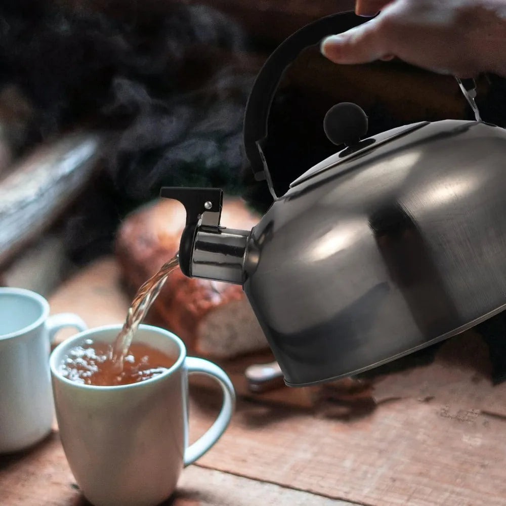 Woolpack 3L Camping Kettle – Stainless Steel Whistling Outdoor Tea Kettle - Woolpack Hiking Gear