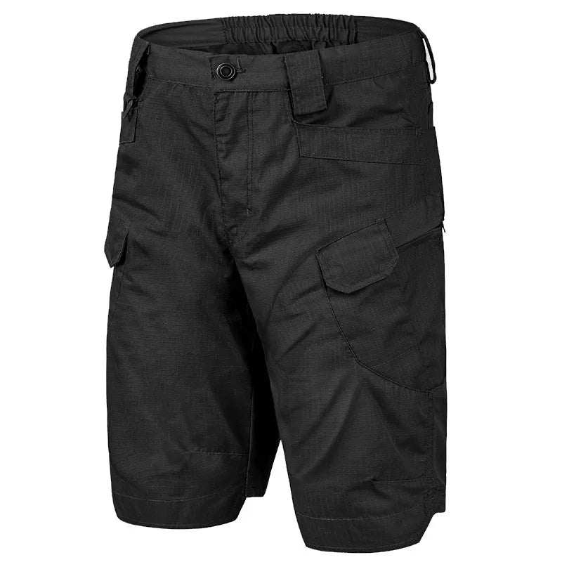 Woolpack tactical cargo shorts for men with multi-pocket outdoor workwear design