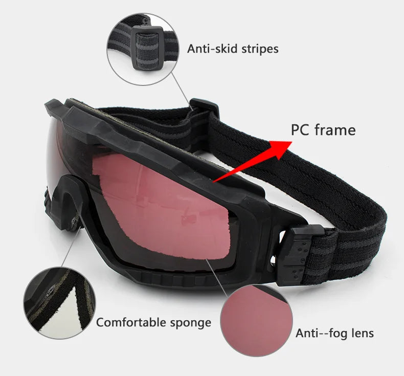Woolpack Tactical Goggles – Anti-Fog, UV400, Interchangeable Lenses