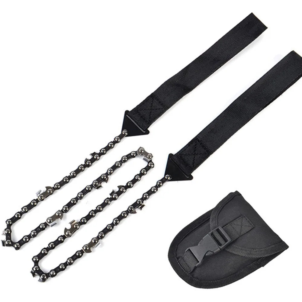 Woolpack 24" Pocket Chain Rope Saw – Portable Hand Saw for Camping & Survival