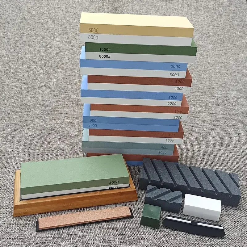 Woolpack Double-Sided Whetstone – Professional Knife Sharpening Stone (1000/3000/6000 Grit)