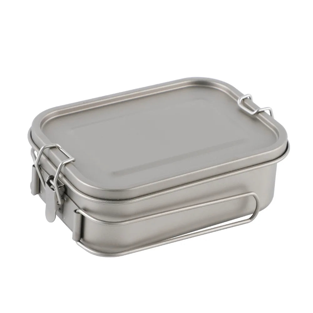 Woolpack Titanium Bento Box – Ultralight Lunch Container with Utensil Set