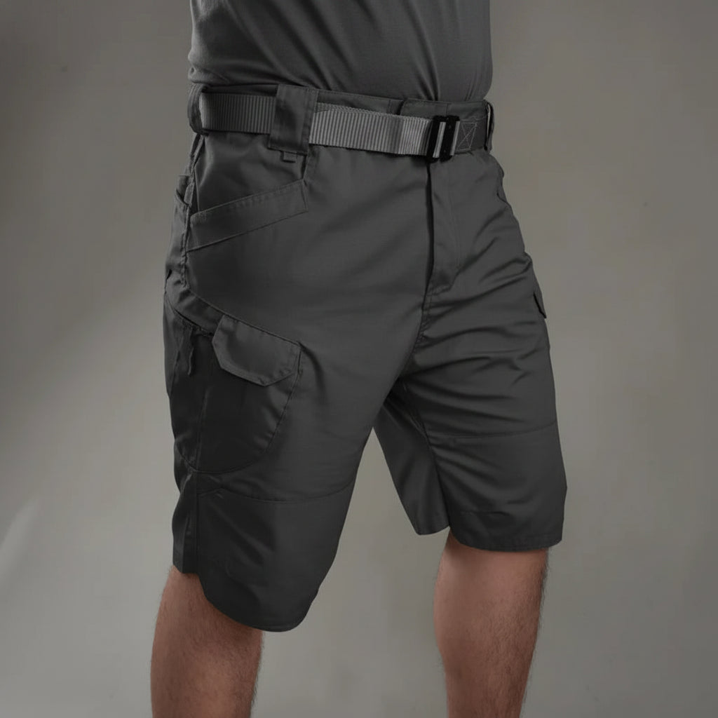 Woolpack tactical cargo shorts for men with multi-pocket outdoor workwear design