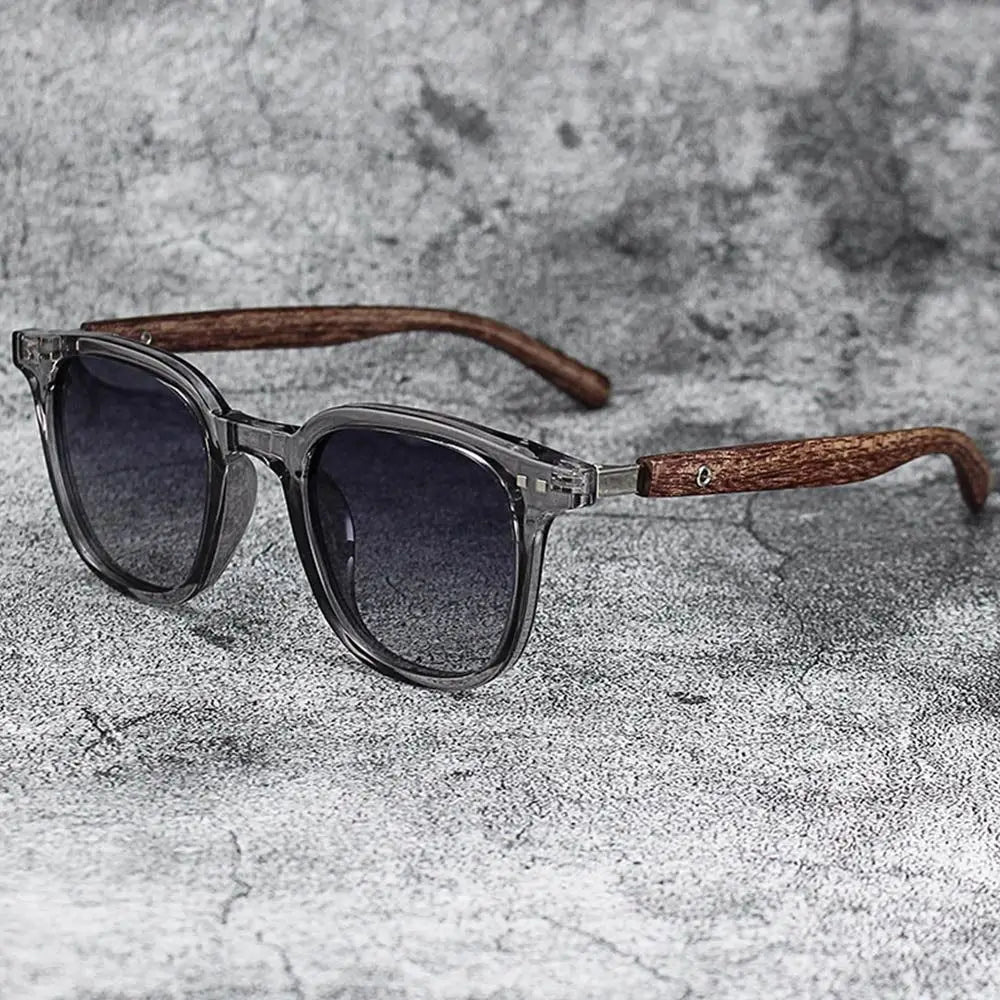 Woolpack Retro Wood-Grain Sunglasses – UV Protection