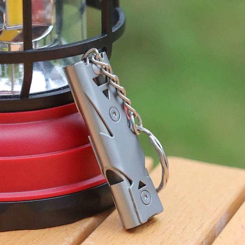 Woolpack 150dB Double-Tube Survival Whistle – Stainless Steel Emergency Signal