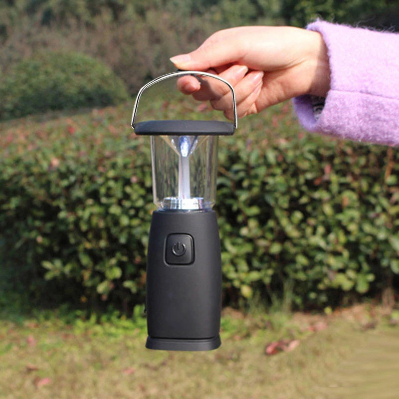 Woolpack Solar Camping Lantern – Rechargeable Hand-Crank LED Tent Light