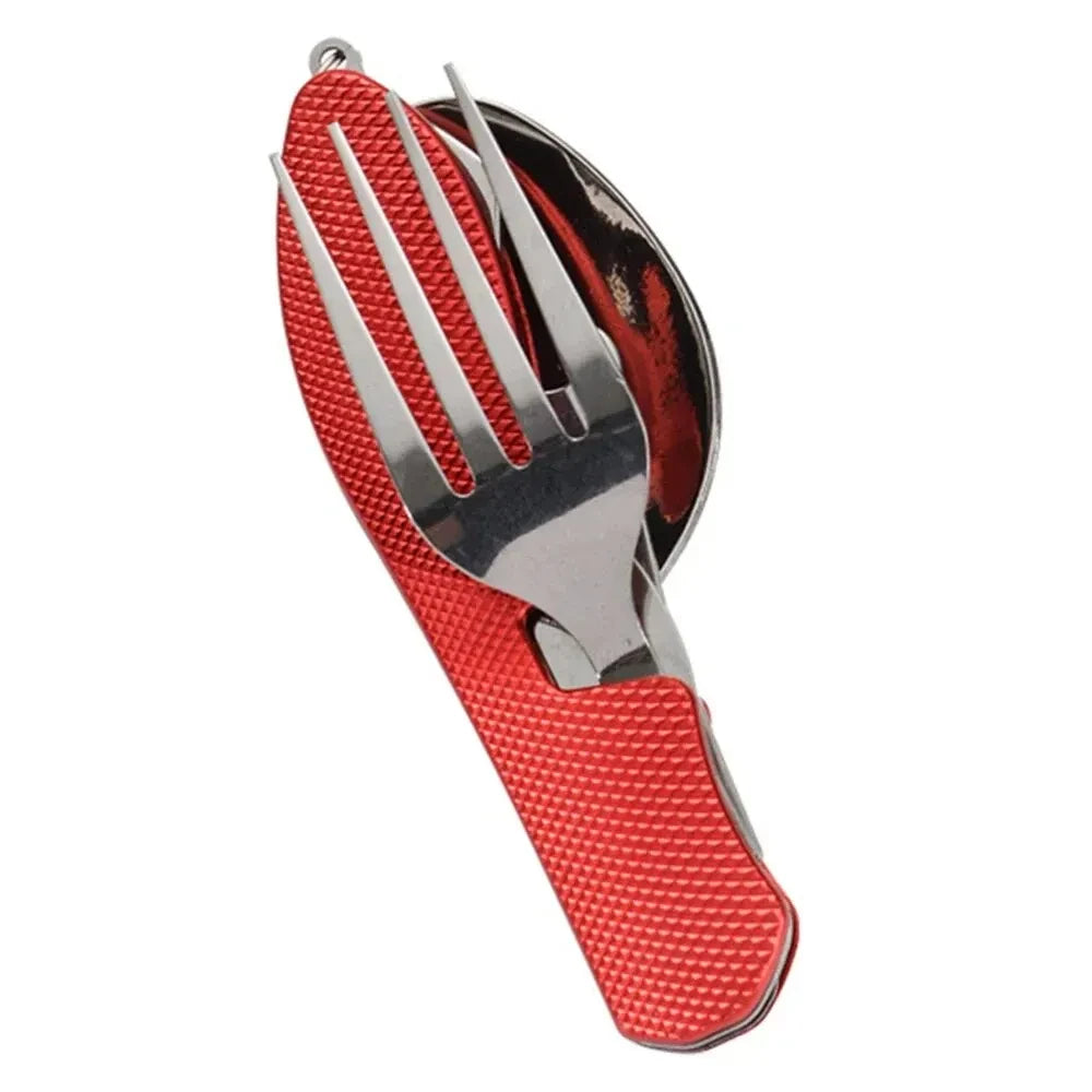 Woolpack Foldable Camping Utensil Set – Stainless Steel Knife/Fork/Spoon