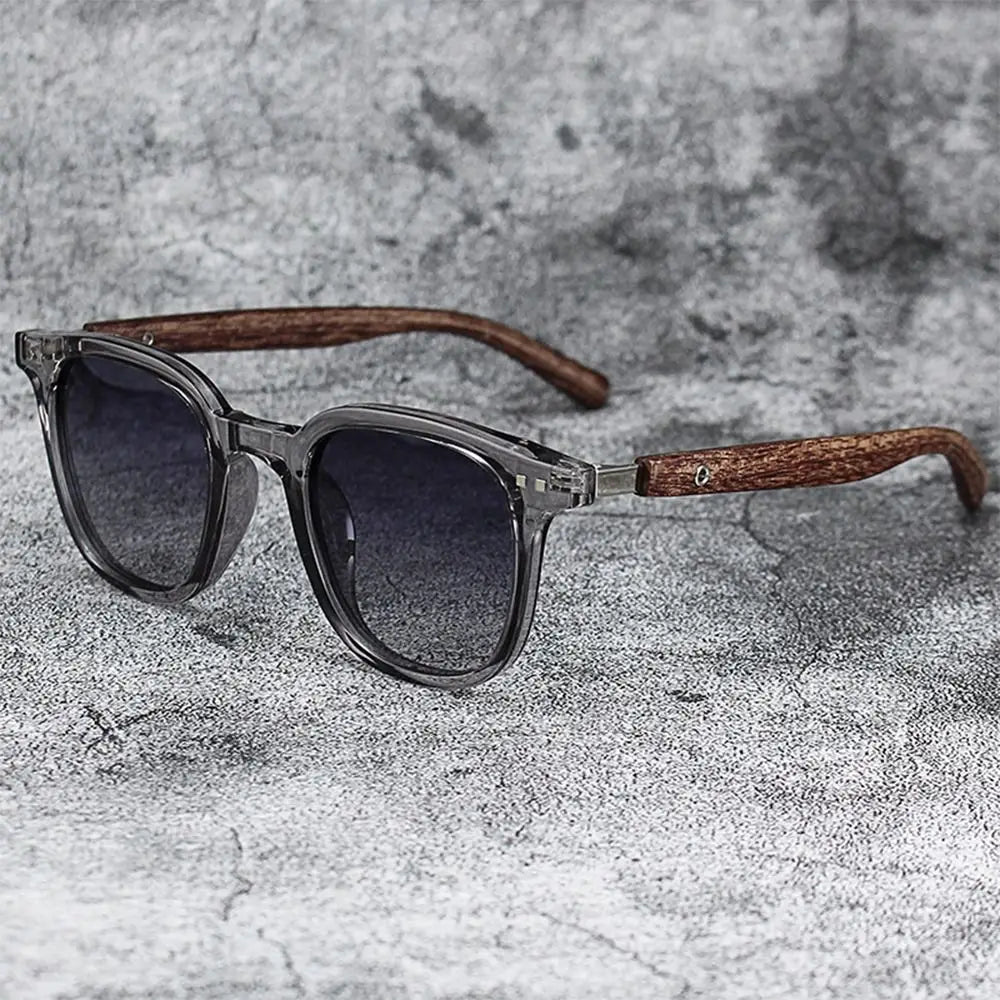 Woolpack Retro Wood-Grain Sunglasses – UV Protection