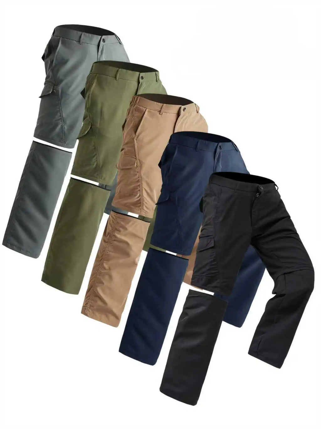 Woolpack Men’s Convertible Hiking Pants – Zip-Off Cargo Trousers