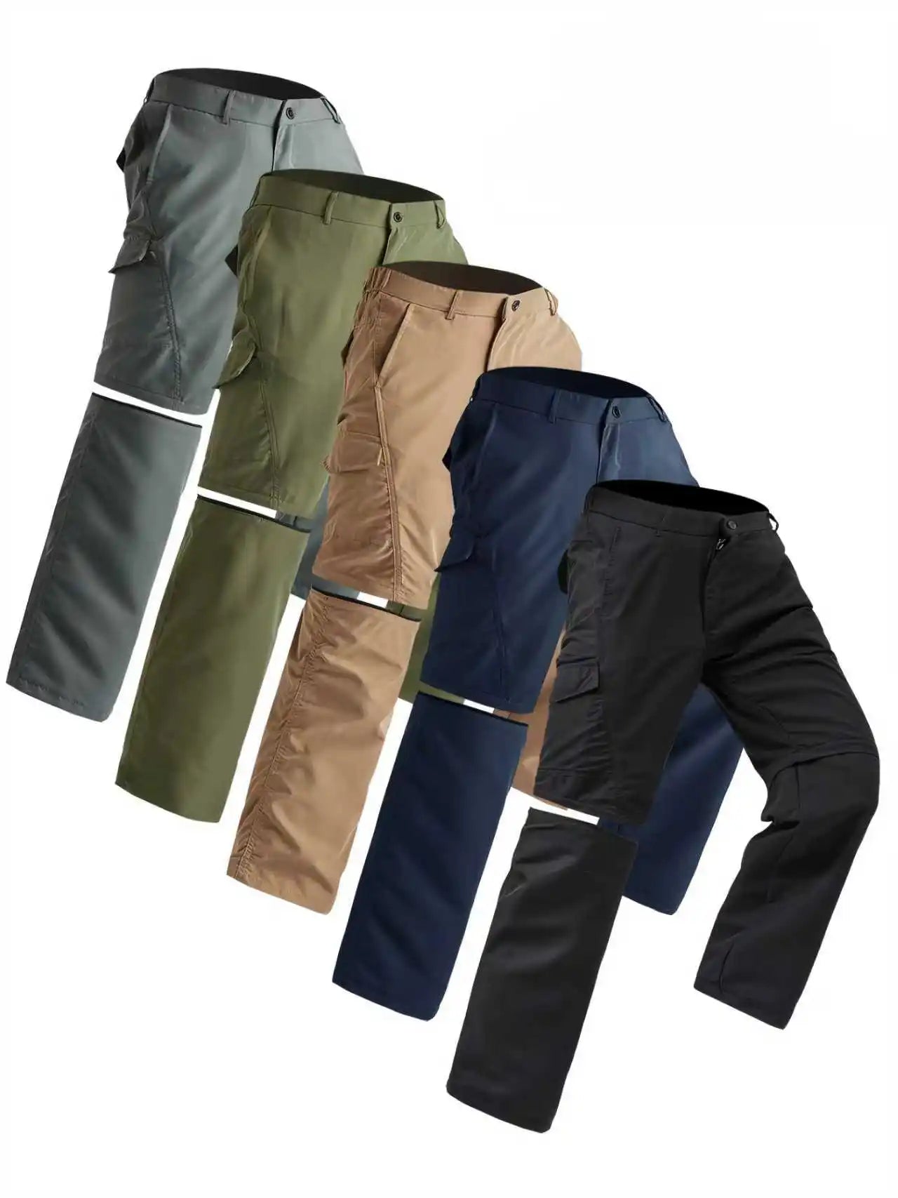 Woolpack Men’s Convertible Hiking Pants – Zip-Off Cargo Trousers