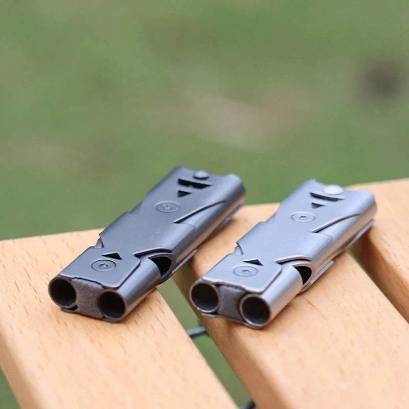 Woolpack 150dB Double-Tube Survival Whistle – Stainless Steel Emergency Signal