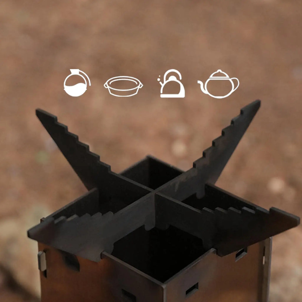 Woolpack Stainless Steel Rocket Stove – Portable Wood-Burning Camp Cooker