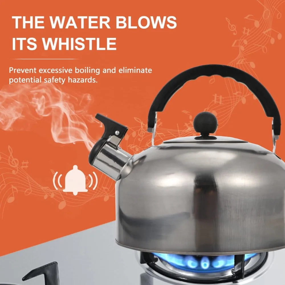 Woolpack 3L Camping Kettle – Stainless Steel Whistling Outdoor Tea Kettle - Woolpack Hiking Gear