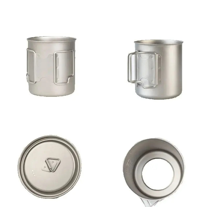Woolpack Ultralight Titanium Camping Cup – 450–750 ml with Folding Handle