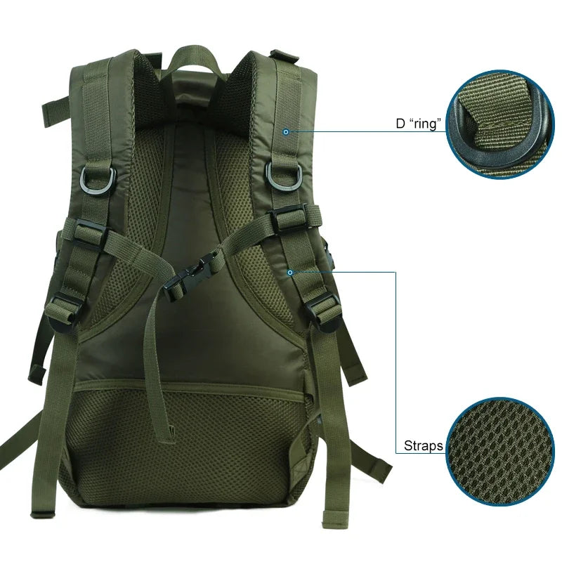 Woolpack Tactical Backpack 20L - 35L – Nylon, Multi-Pocket