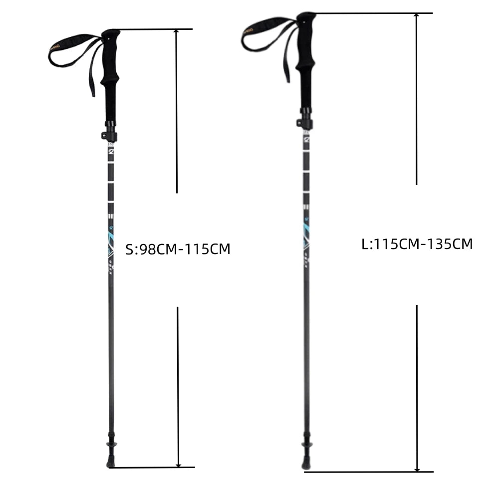 Woolpack Ultralight Carbon Fiber Trekking Poles – Antishock, Collapsible