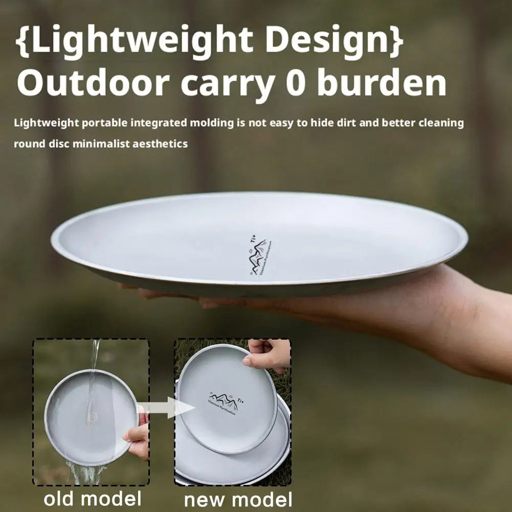 Woolpack Titanium-Purified Camping Plate – Lightweight Stainless Steel Outdoor Dinnerware