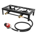 Woolpack Double Burner Gas Stove – 8000W Portable Outdoor Propane Cooker - Woolpack Hiking Gear