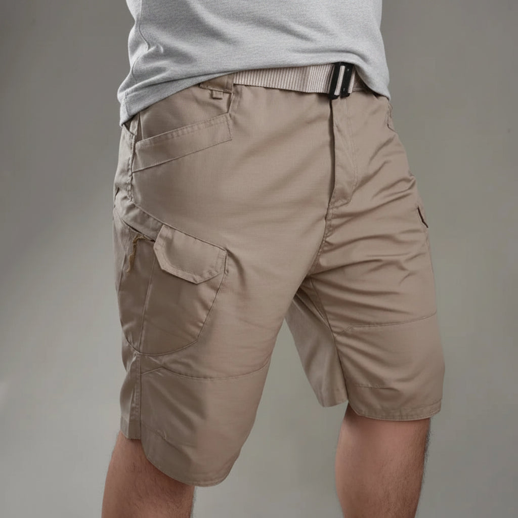Woolpack tactical cargo shorts for men with multi-pocket outdoor workwear design