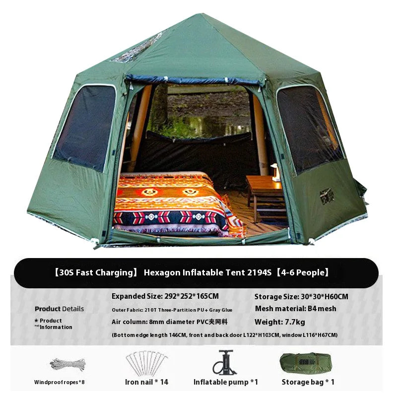 Woolpack Inflatable Air Tent – Large 4–6 Person
