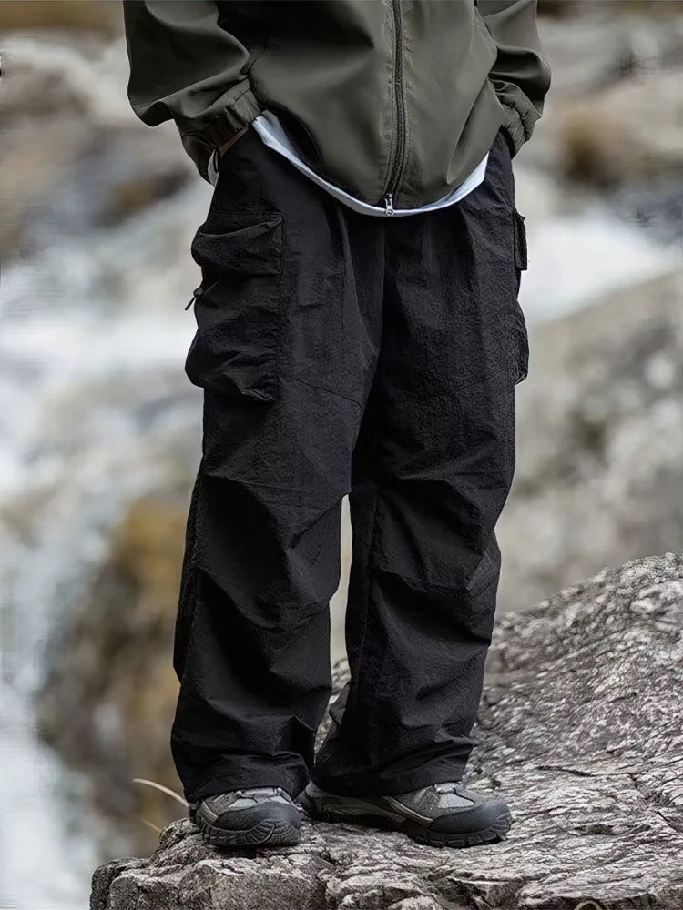 Woolpack Baggy Hiking Cargo Pants – Waterproof Wide-Leg Outdoor Trousers