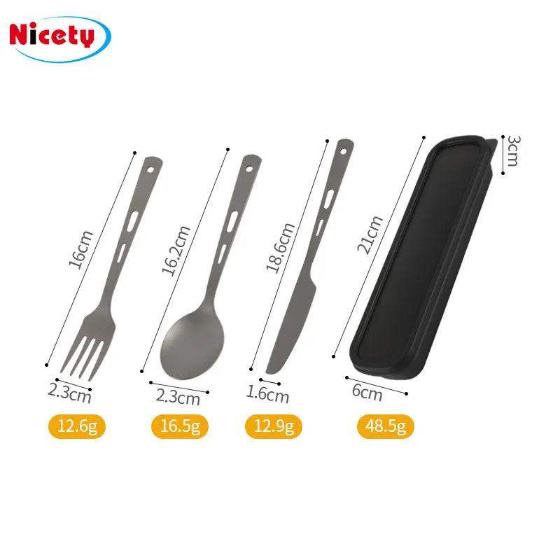 Woolpack Titanium Bento Box – Ultralight Lunch Container with Utensil Set