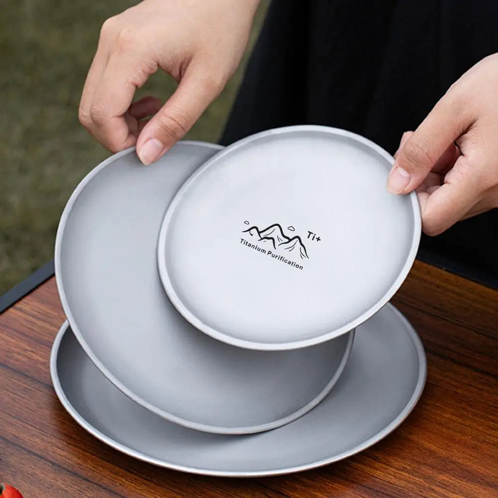 Woolpack Titanium-Purified Camping Plate – Lightweight Stainless Steel Outdoor Dinnerware