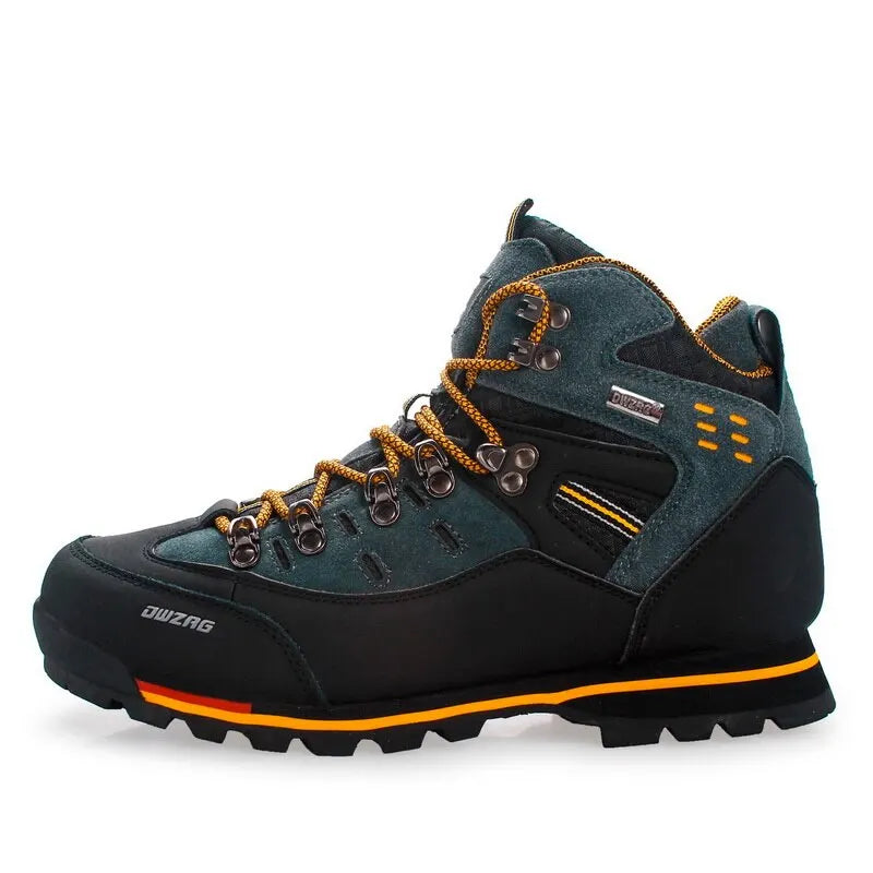 Woolpack Men’s Waterproof Hiking Boots – High-Top Leather Outdoor Trek Shoes