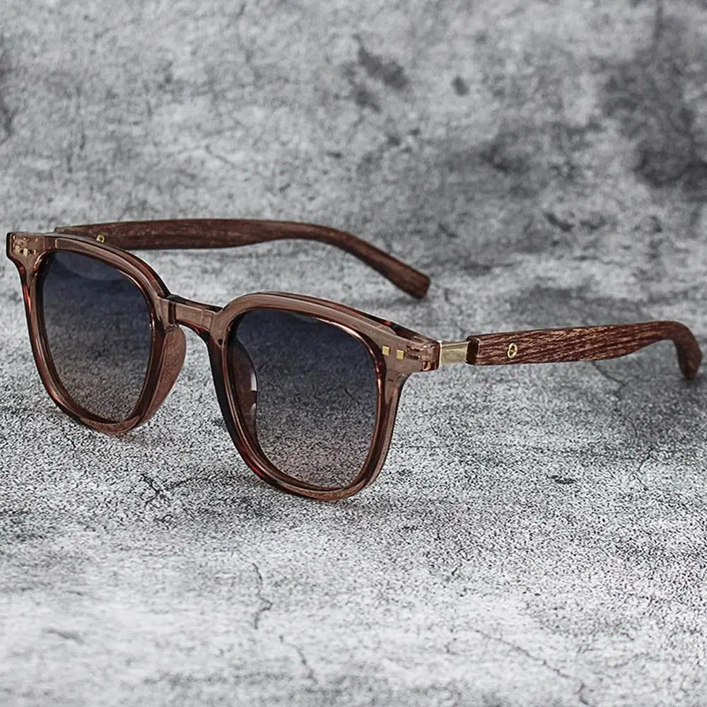 Woolpack Retro Wood-Grain Sunglasses – UV Protection