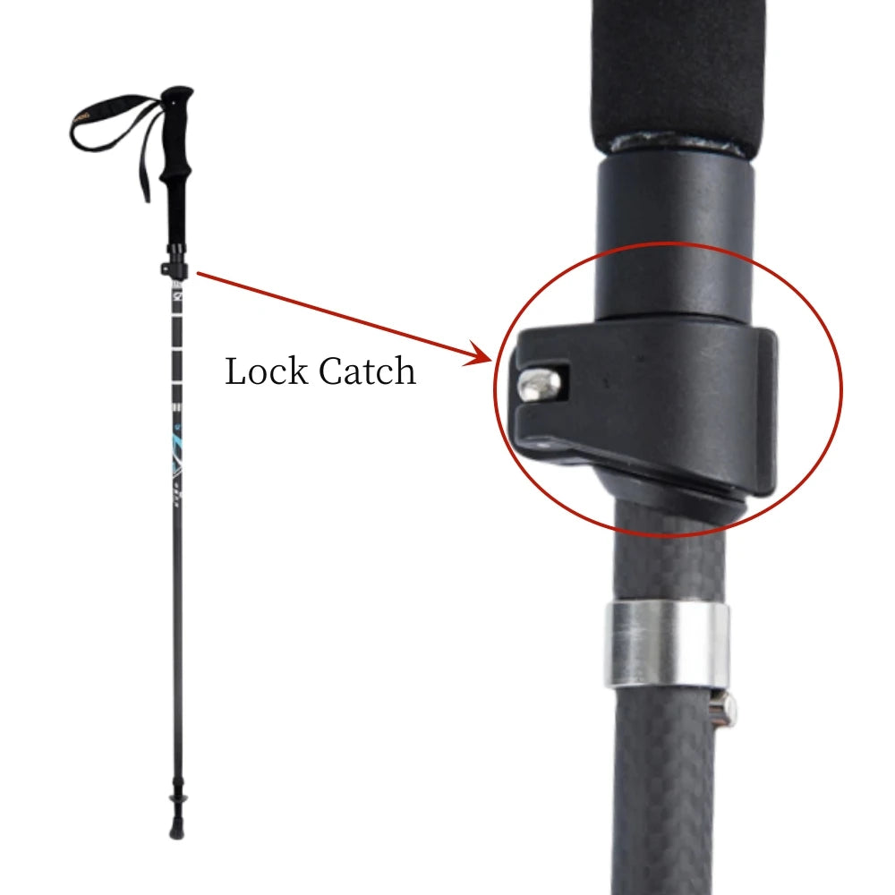 Woolpack Ultralight Carbon Fiber Trekking Poles – Antishock, Collapsible
