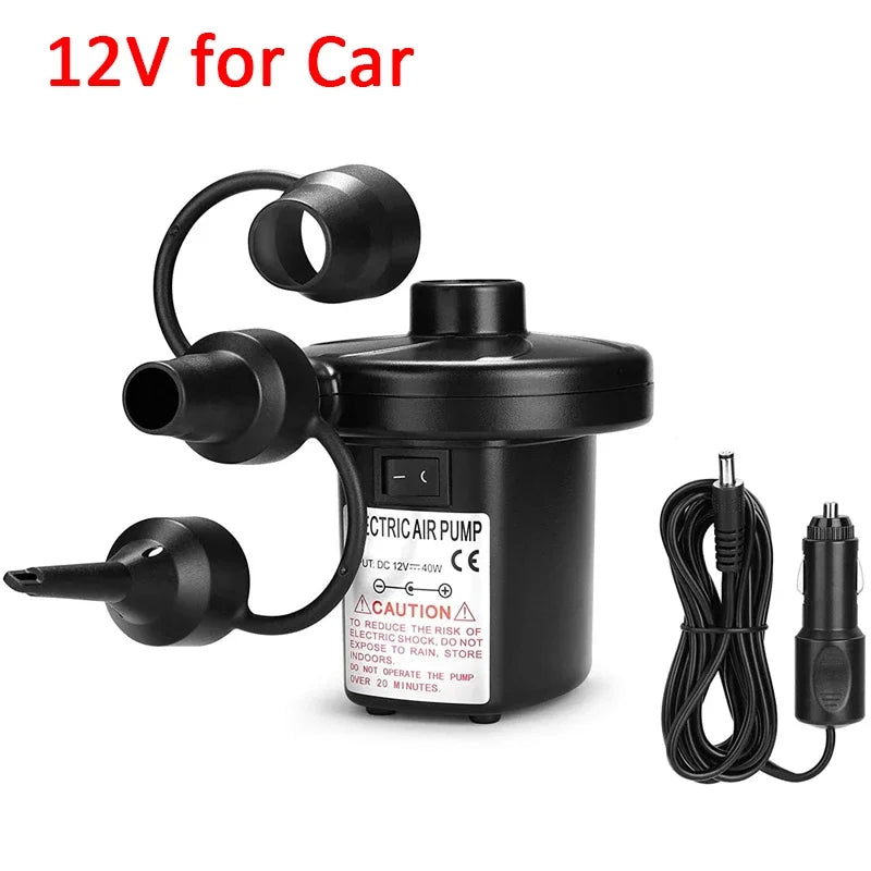 Woolpack Electric Air Pump – Portable Inflator/Deflator with Nozzles (EU Plug) - Woolpack Hiking Gear