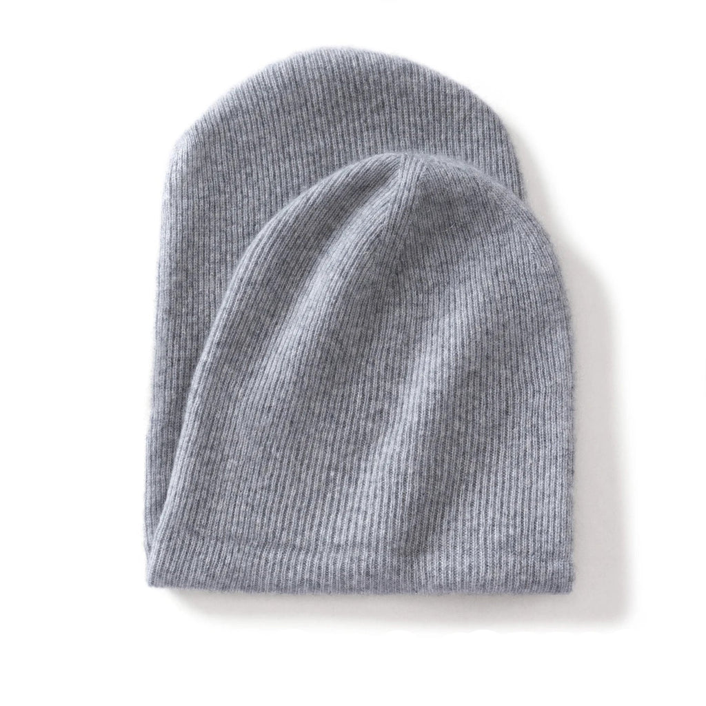Woolpack cashmere beanie for men and women in solid knit design