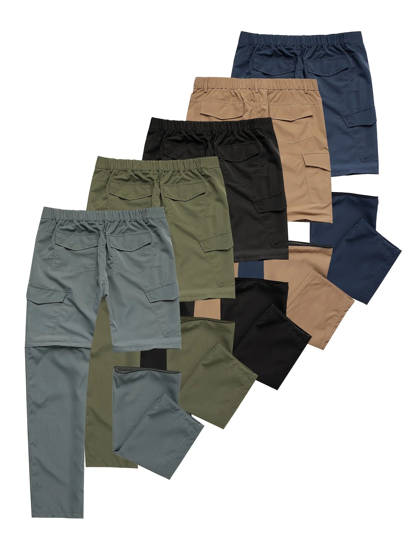 Woolpack Men’s Convertible Hiking Pants – Zip-Off Cargo Trousers
