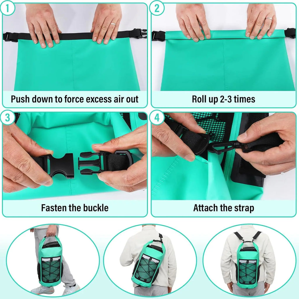 Woolpack Waterproof 25L Roll-Top Dry Bag Backpack