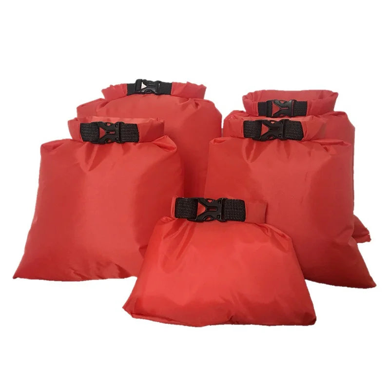 Woolpack 5-Pack Waterproof Dry Bags – Ultralight Outdoor Storage Set (1.5L–6L)