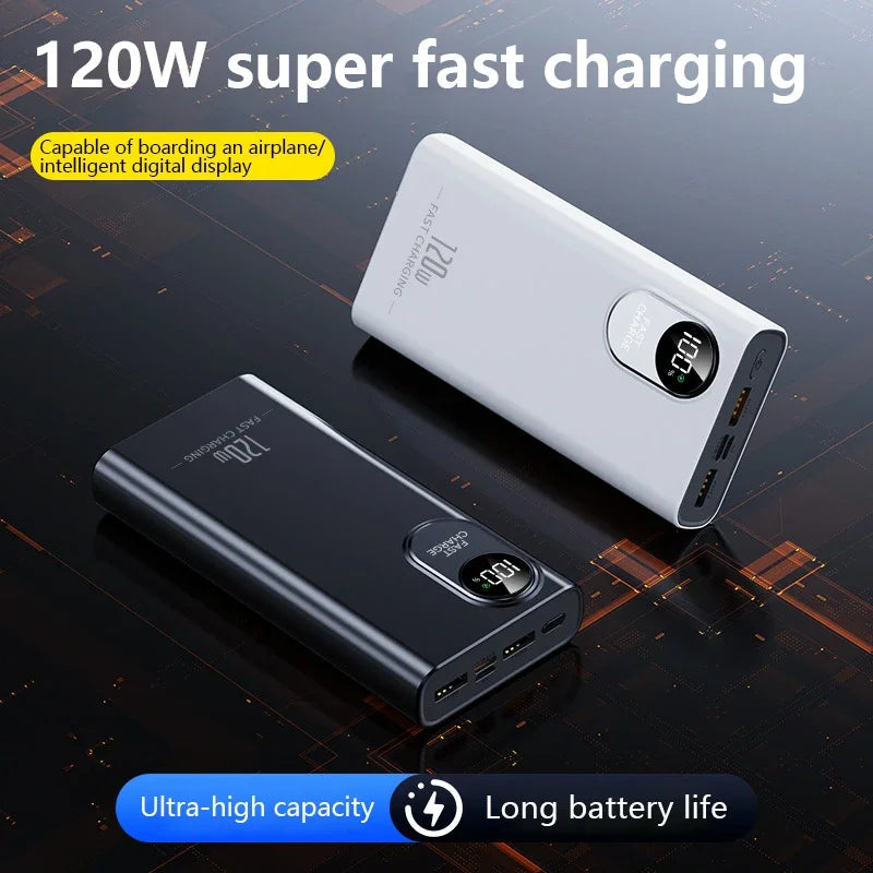 Xiaomi x Woolpack 120W Fast-Charge Power Bank – High-Capacity Portable Battery (10,000–50,000mAh)