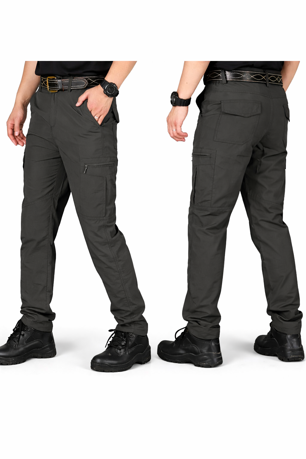 Woolpack Men’s Tactical Cargo Pants – Lightweight Waterproof Multi-Pocket - Woolpack Hiking Gear