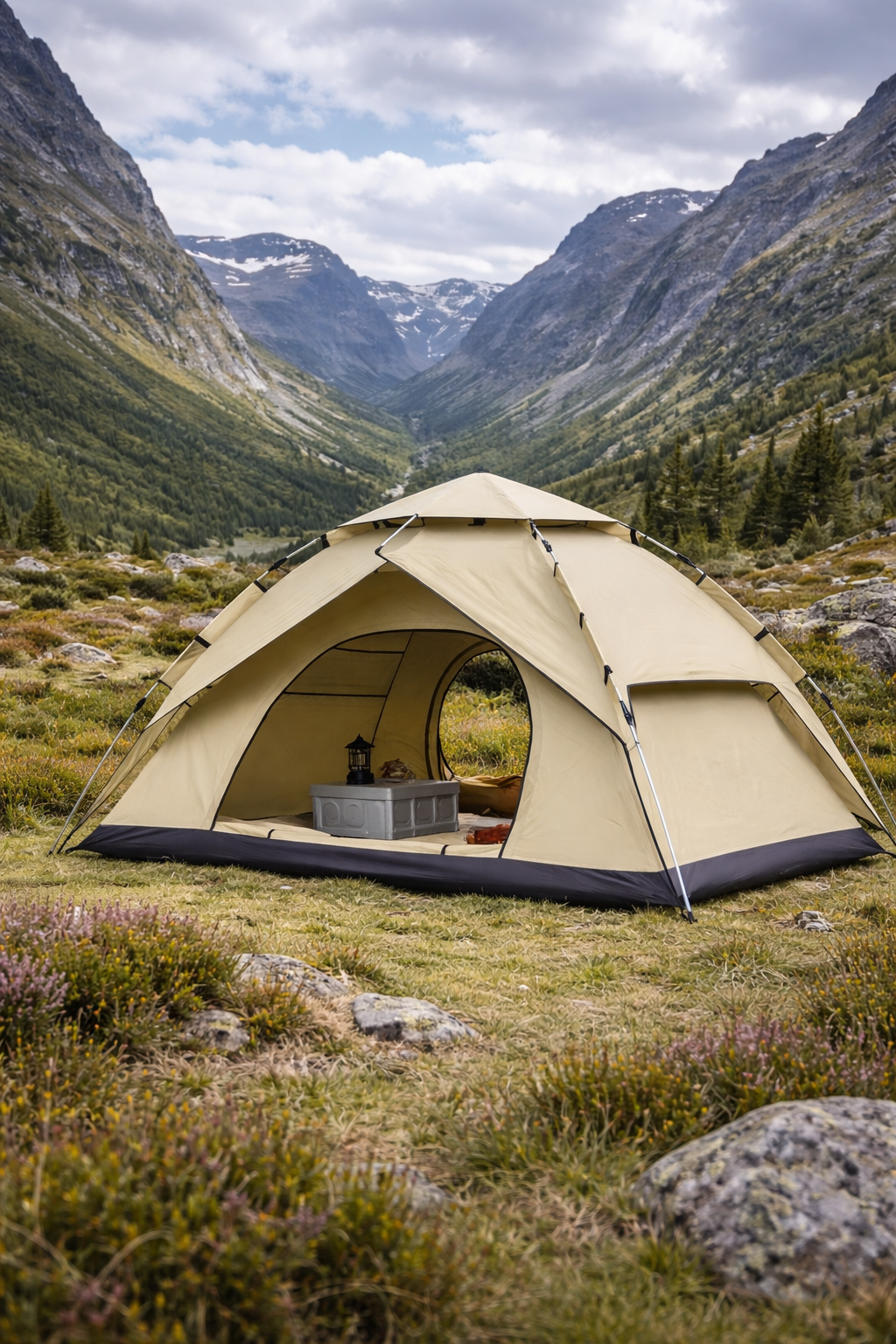 Woolpack 4-Person Family Tent – Quick Setup, Double-Layer, All-Season - Woolpack Hiking Gear
