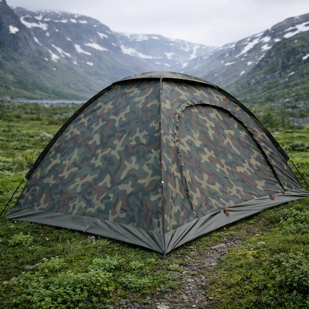 Woolpack 2-Person Camouflage Tent – Waterproof, Outdoor Camping