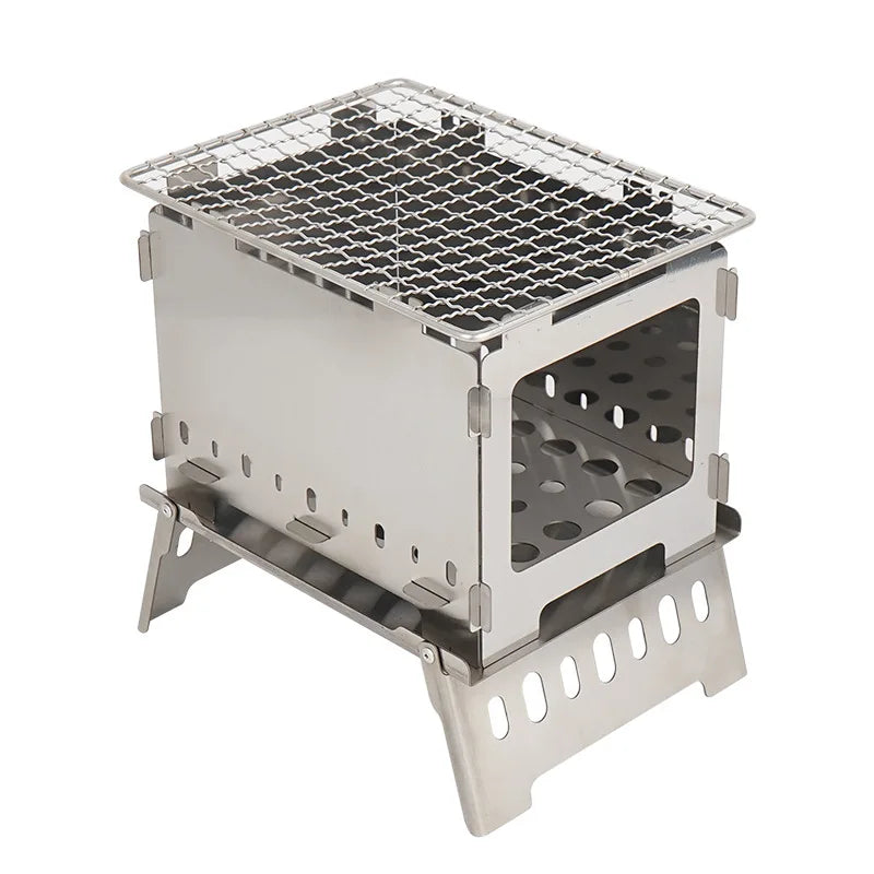 Woolpack Foldable Camping Fire Pit Stove - size Medium