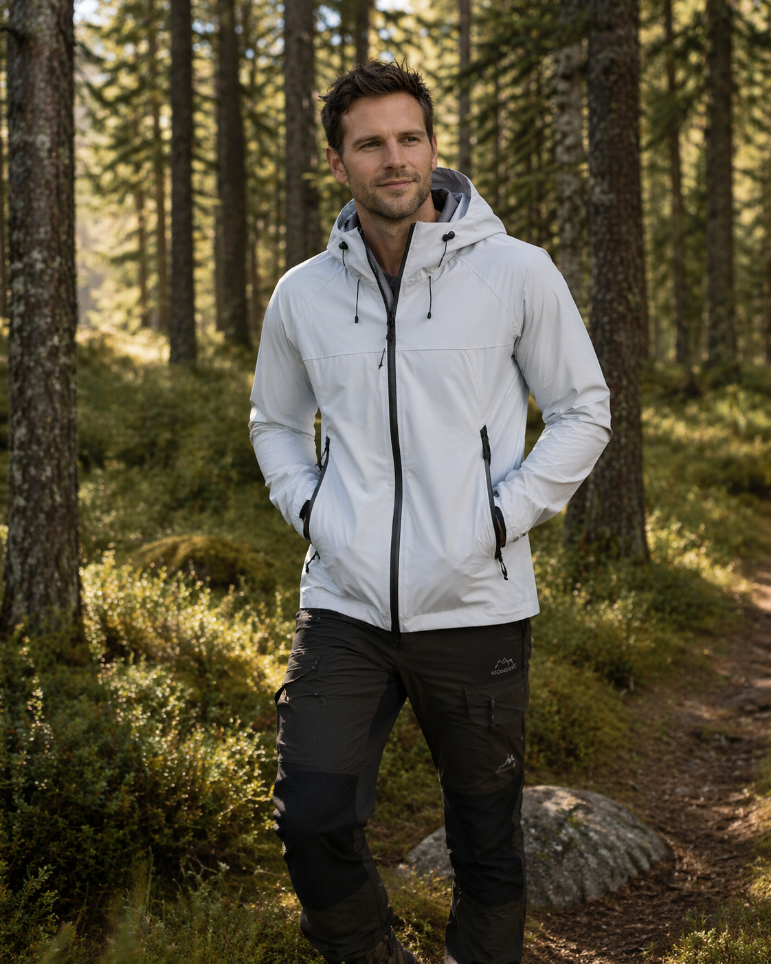 Woolpack hooded windbreaker jacket for men and women