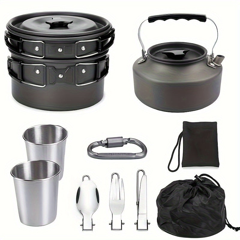 Woolpack Camping Cookware Set – Aluminum Alloy, Portable Outdoor Kitchen